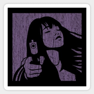 Anime Girl With Gun Magnet